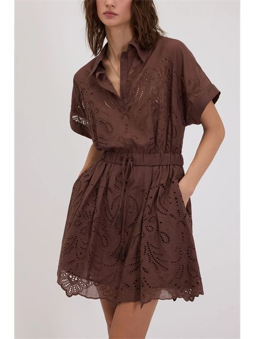 Dress with Sangallo embroidery ERMANNO FIRENZE | D48EQ028EN0MFB2400725